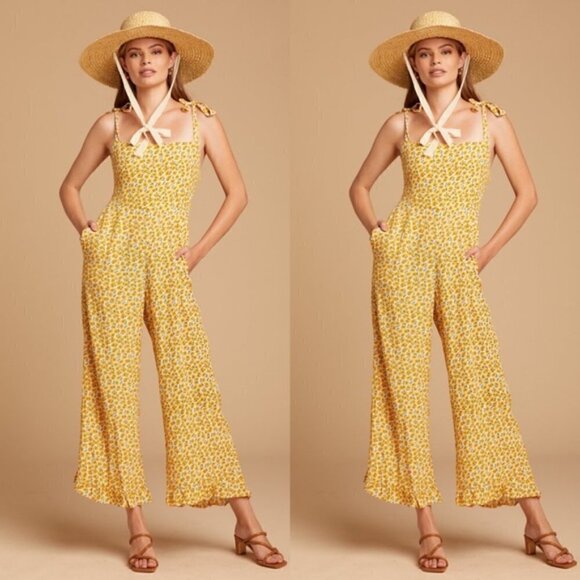 New Faithfull The Brand Frankie Marguerite Floral Wide Leg Jumpsuit NWT 2/XS - Picture 1 of 16
